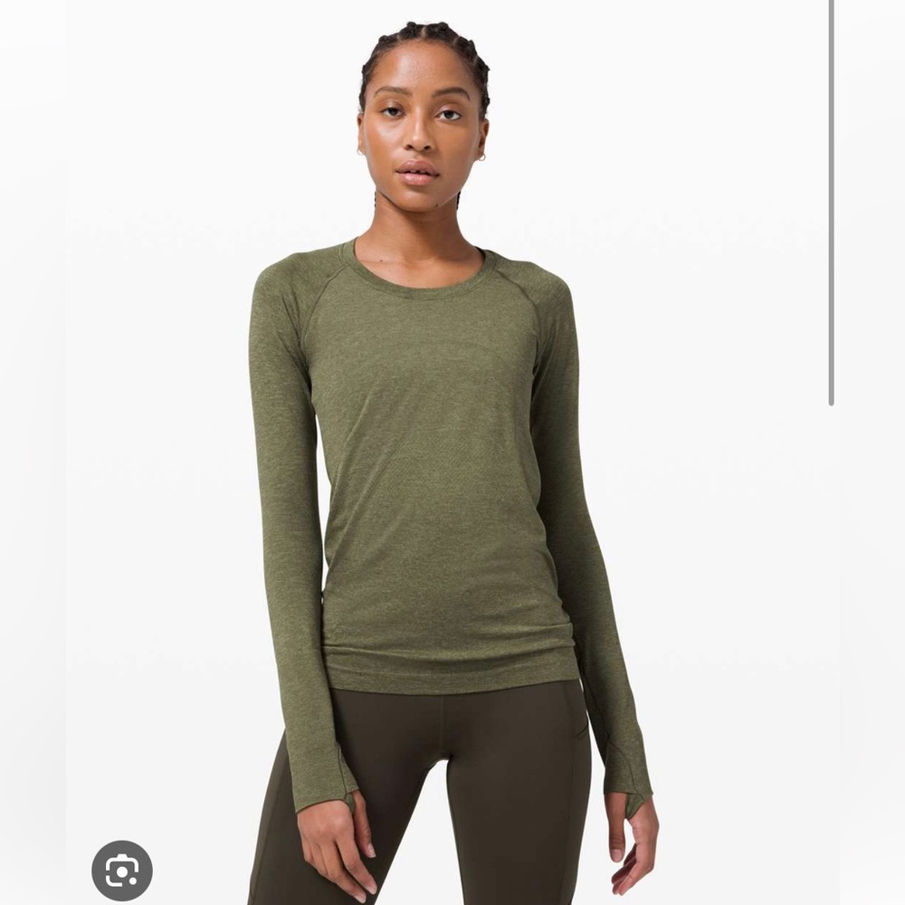 Lululemon Swiftly 2.0 Long Sleeve Top Army Green